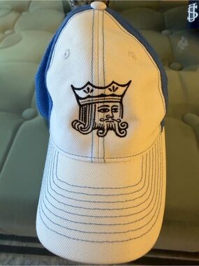 White and Blue Kings Crest Baseball Cap - Unbranded